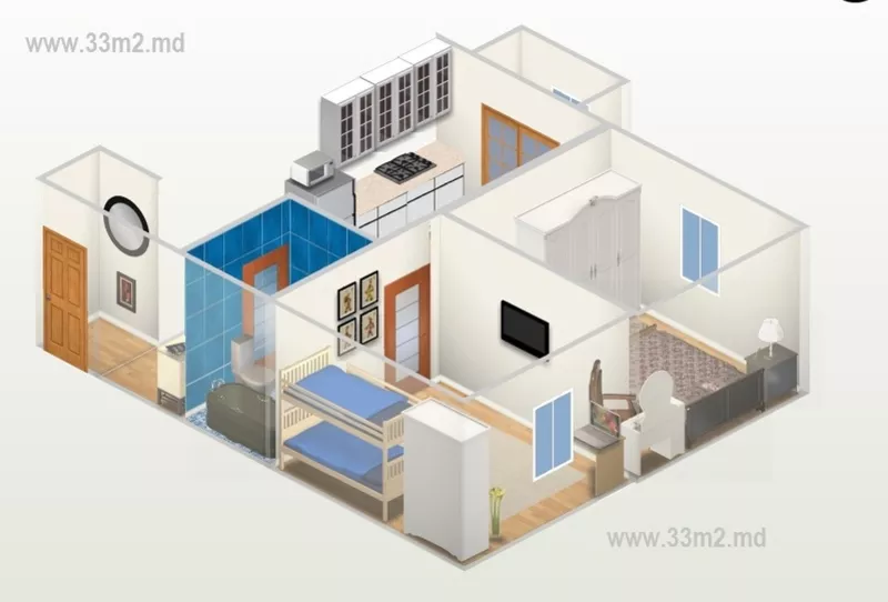 2-комнатные квартиры в Кишиневе от 16720 евро 3
